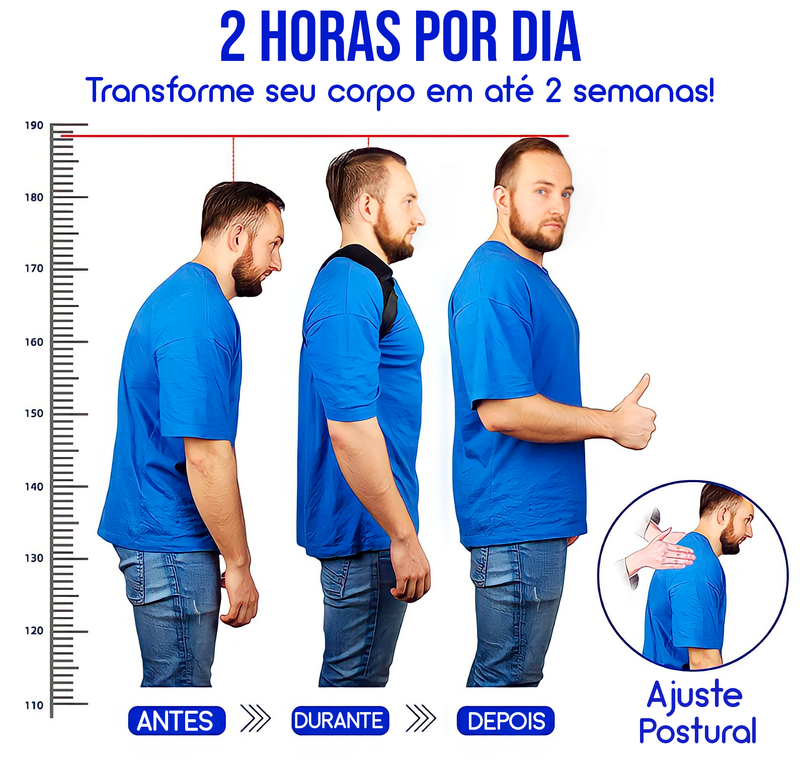 Corretor Postural Ortopédico Magnético Ajustável